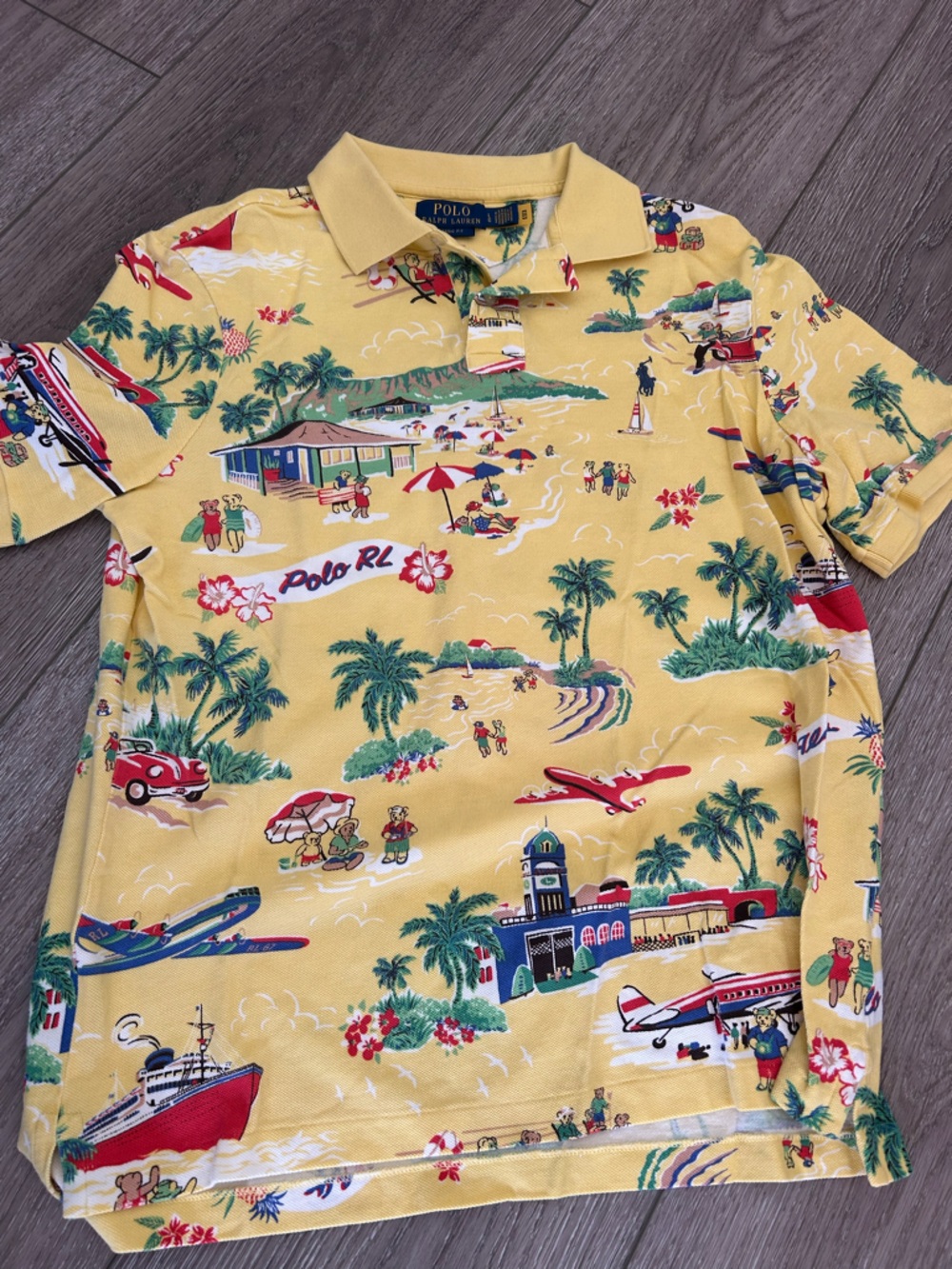 Polo Ralph Lauren "Vacation Bear" Mesh Polo- Large